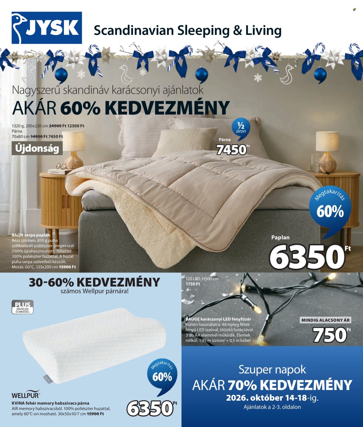 JYSK akciós újság érvényes:  - 2026.10.14 - 2026.11.29. 2. oldal Oldal 2
