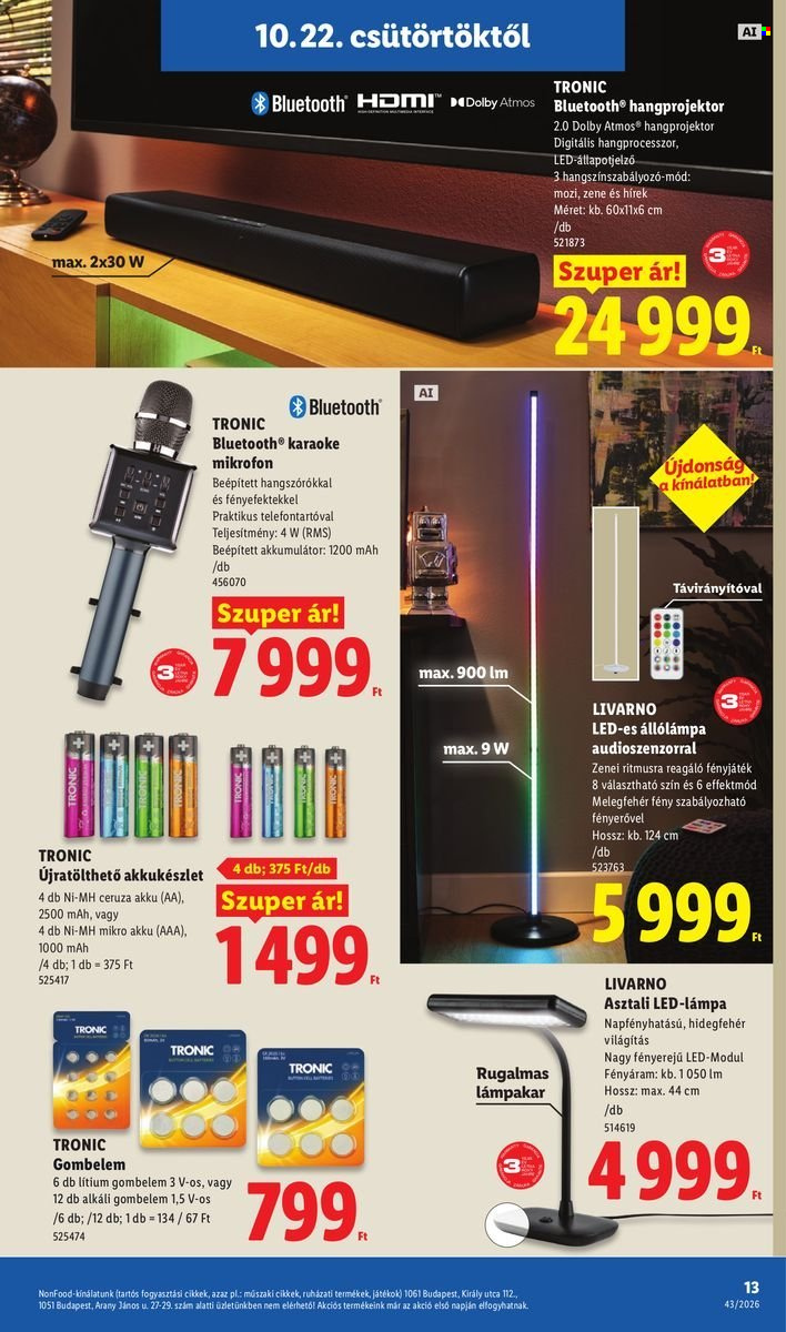 Lidl akciós újság érvényes:  - 2026.10.22 - 2026.10.28. 13. oldal Oldal 13
