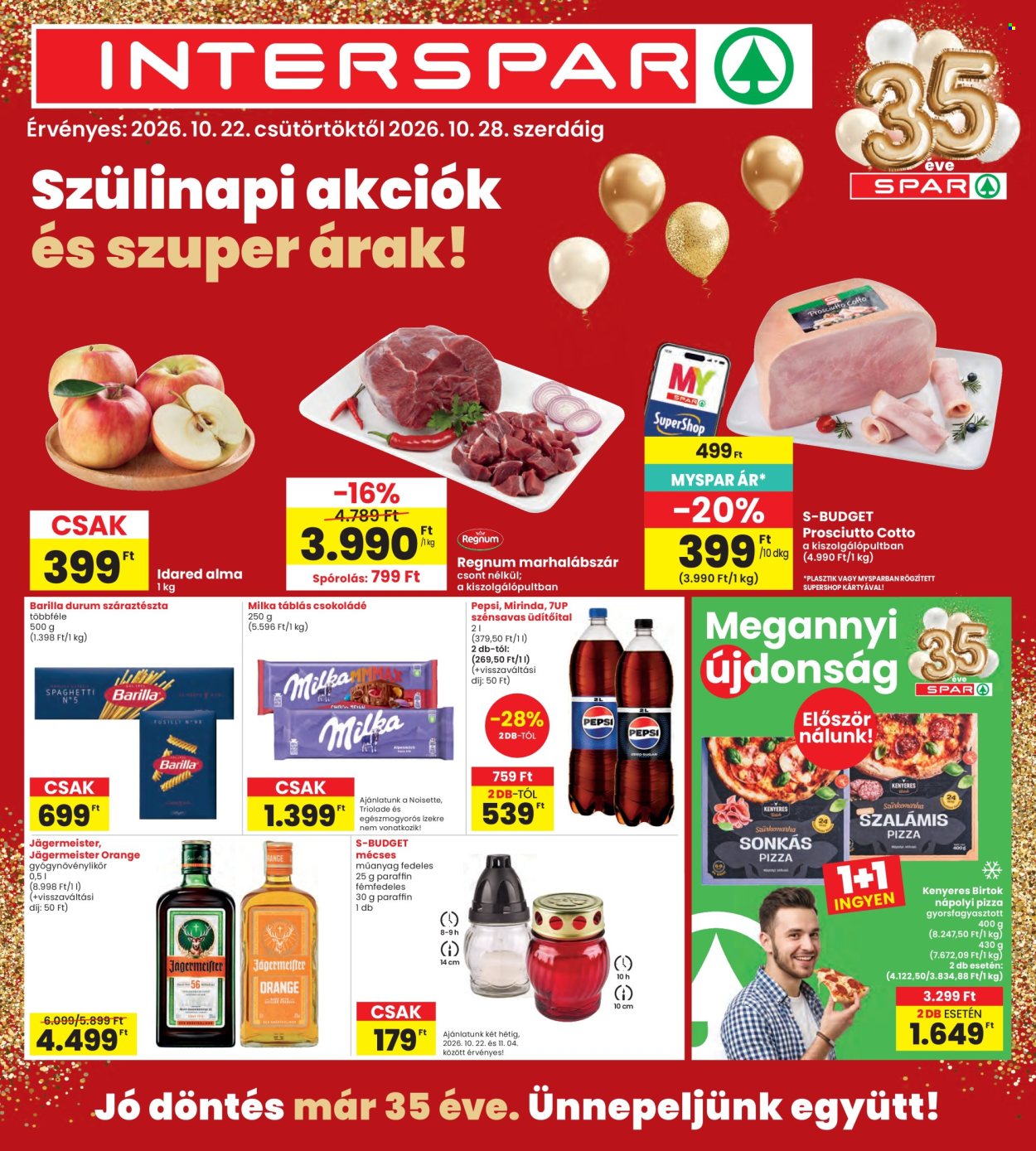 INTERSPAR akciós újság érvényes:  - 2026.10.22 - 2026.10.28. 1. oldal Oldal 1