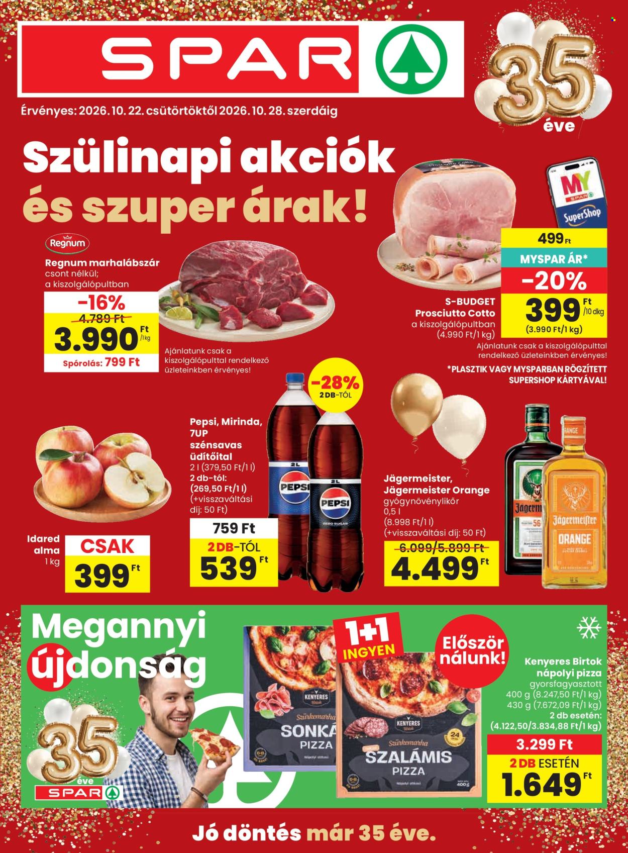 SPAR akciós újság érvényes:  - 2026.10.22 - 2026.10.28. 1. oldal Oldal 1