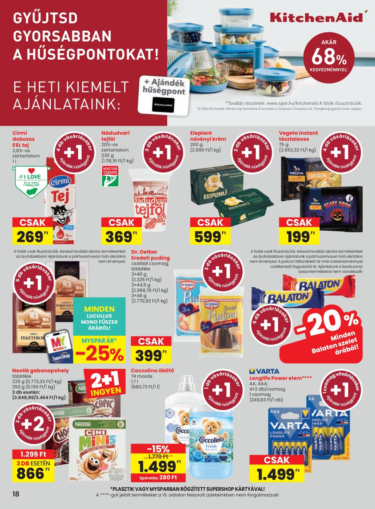 SPAR akciós újság érvényes:  - 2026.10.22 - 2026.10.28. 18. oldal Oldal 18