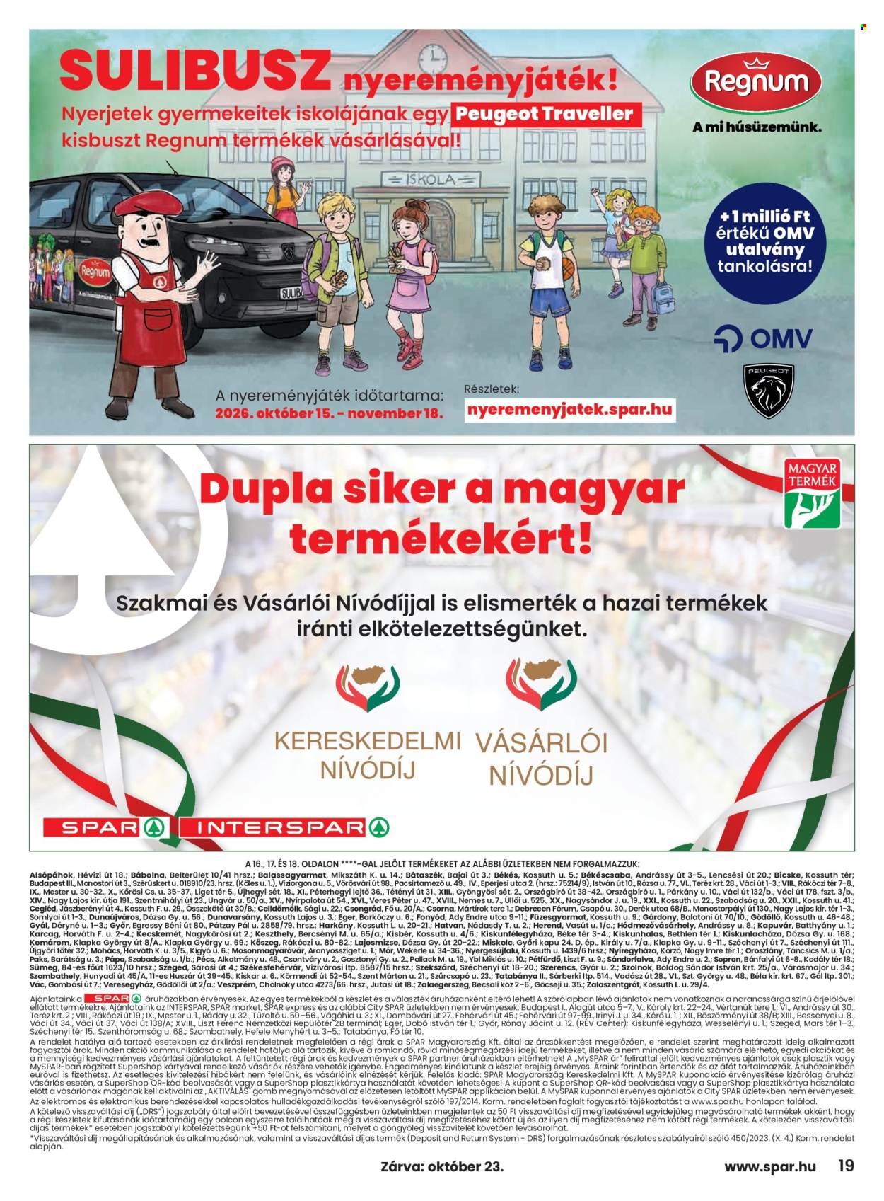 SPAR akciós újság érvényes:  - 2026.10.22 - 2026.10.28. 19. oldal Oldal 19
