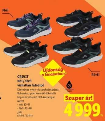 CRIVIT Női / férfi vízhatlan futócipő