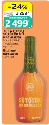 Tokaj Spirit Sütőtök Ízű Krémlikőr