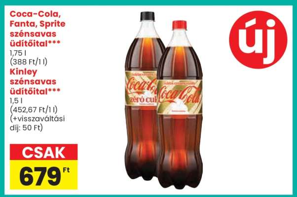 Coca-Cola, Fanta, Sprite szénsavas üdítőital