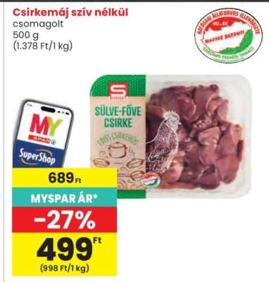 Csirkemáj szív nélkül