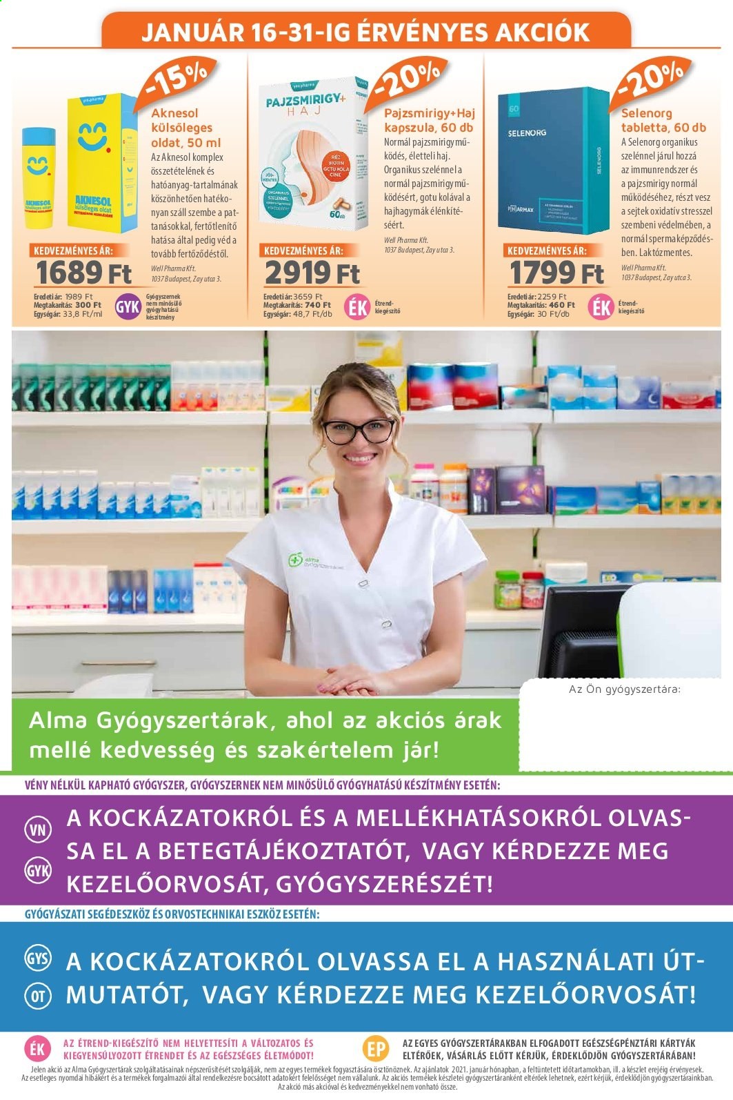 Alma Gyógyszertárak akciós újság érvényes:  - 2021.01.01 - 2021.01.31. 20. oldal