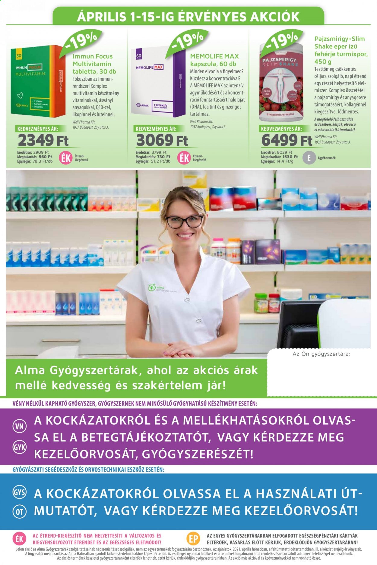 Alma Gyógyszertárak akciós újság érvényes:  - 2021.04.01 - 2021.04.30. 20. oldal