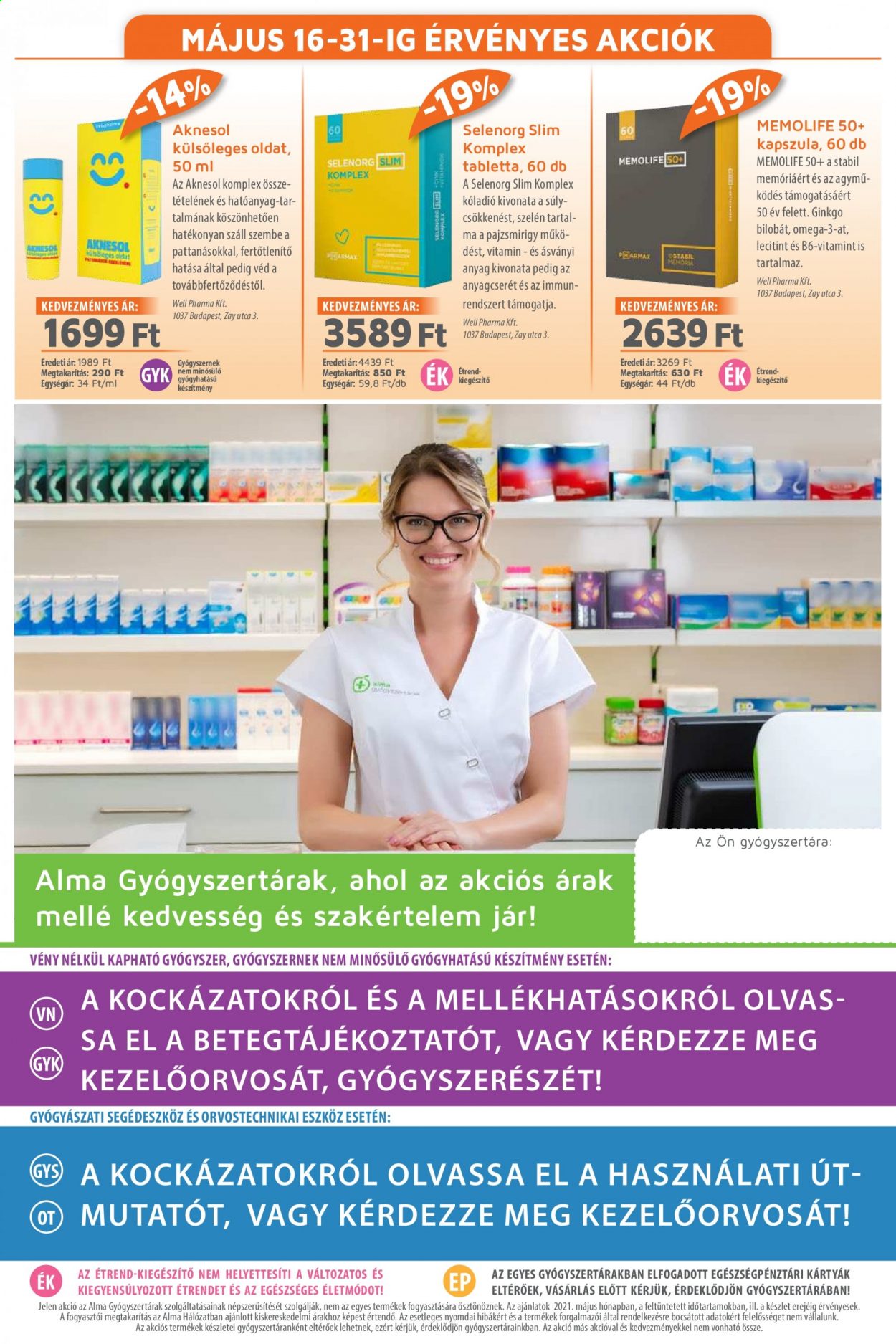 Alma Gyógyszertárak akciós újság érvényes:  - 2021.05.01 - 2021.05.31. 20. oldal