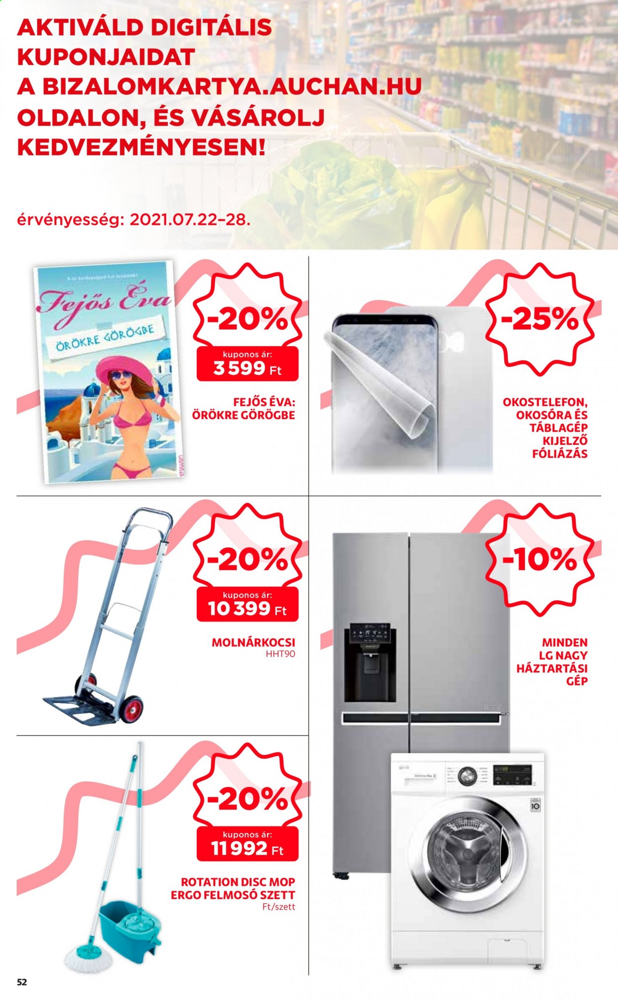 Auchan akciós újság érvényes:  - 2021.07.22 - 2021.07.28. 52. oldal