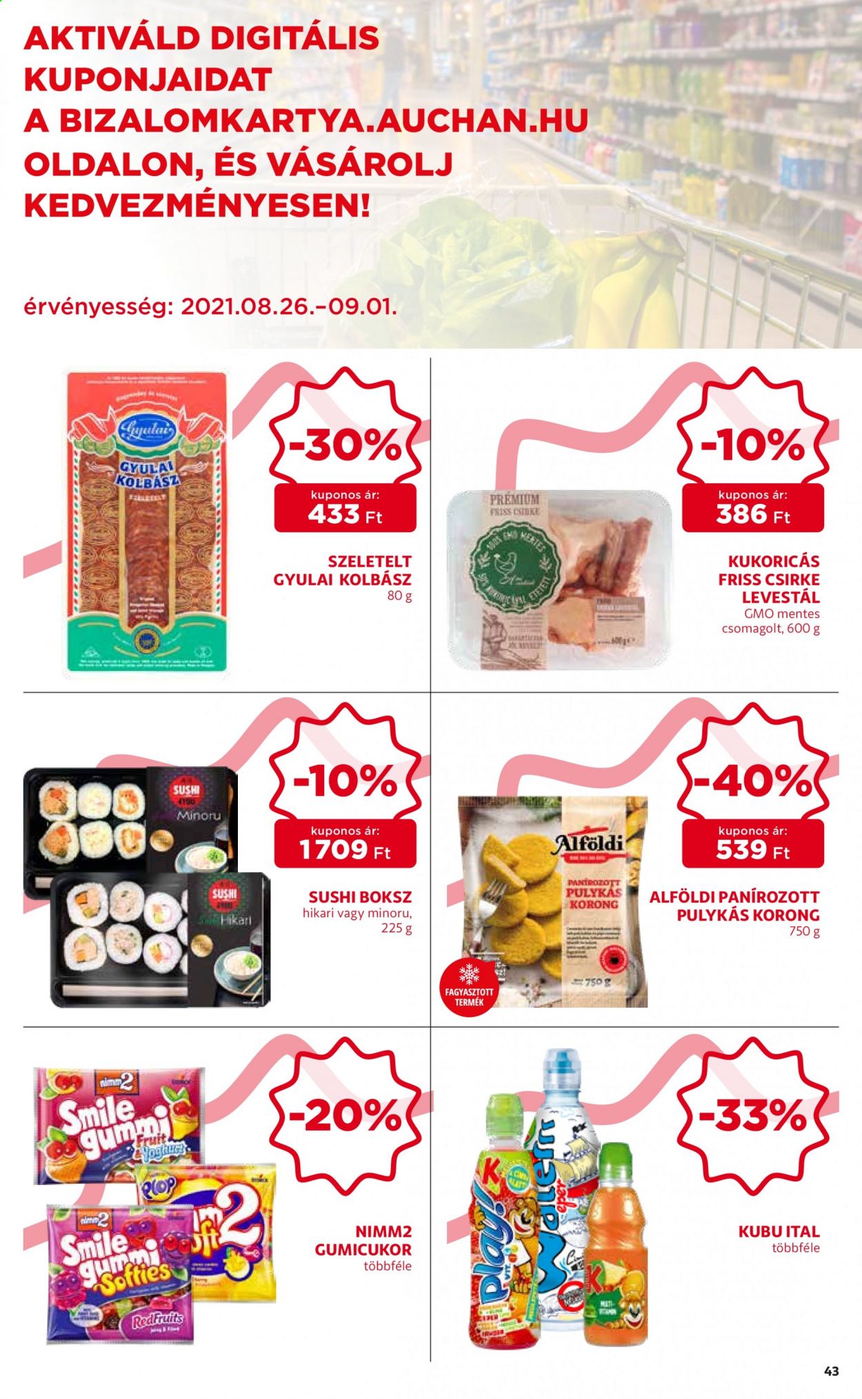 Auchan akciós újság érvényes:  - 2021.08.26 - 2021.09.01. 43. oldal