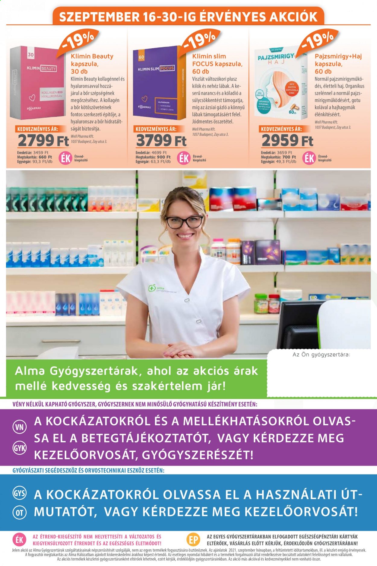 Alma Gyógyszertárak akciós újság érvényes:  - 2021.09.01 - 2021.09.30. 20. oldal