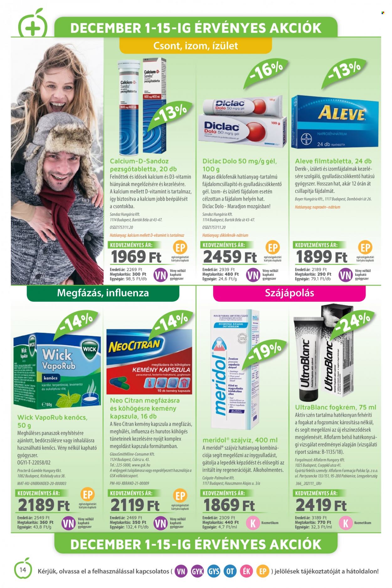 Alma Gyógyszertárak akciós újság érvényes:  - 2021.12.01 - 2021.12.31. 14. oldal