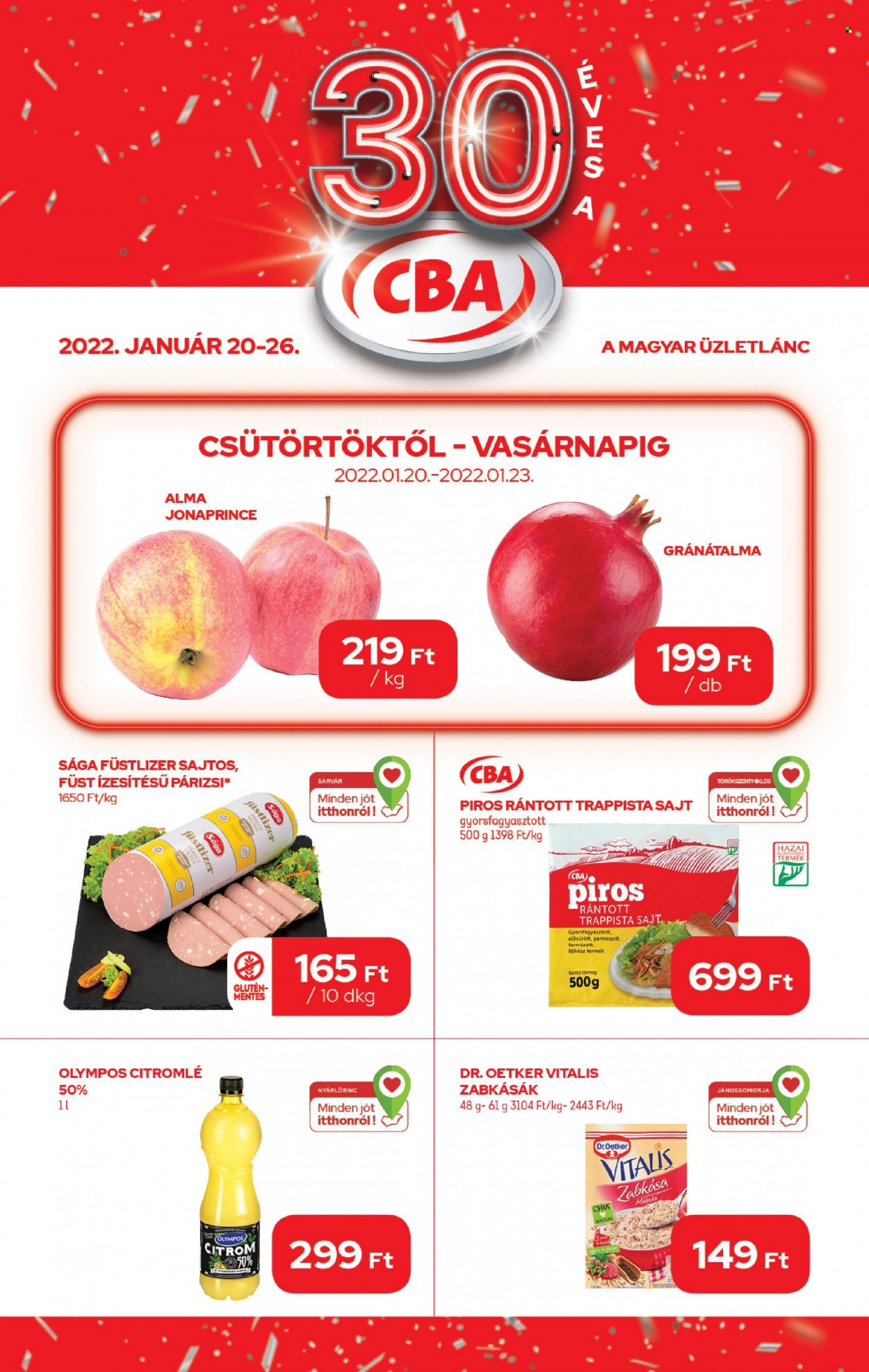 CBA akciós újság érvényes:  - 2022.01.20 - 2022.01.26. 1. oldal
