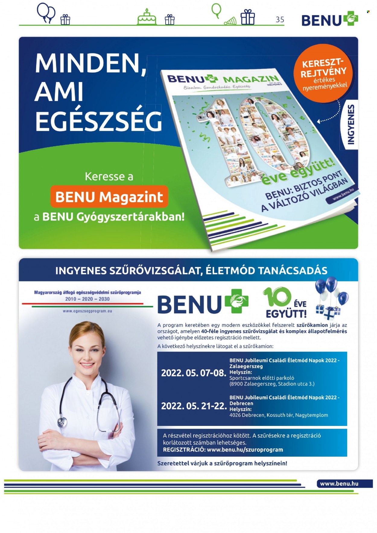 BENU Gyógyszertár akciós újság érvényes:  - 2022.05.01 - 2022.05.31. 35. oldal