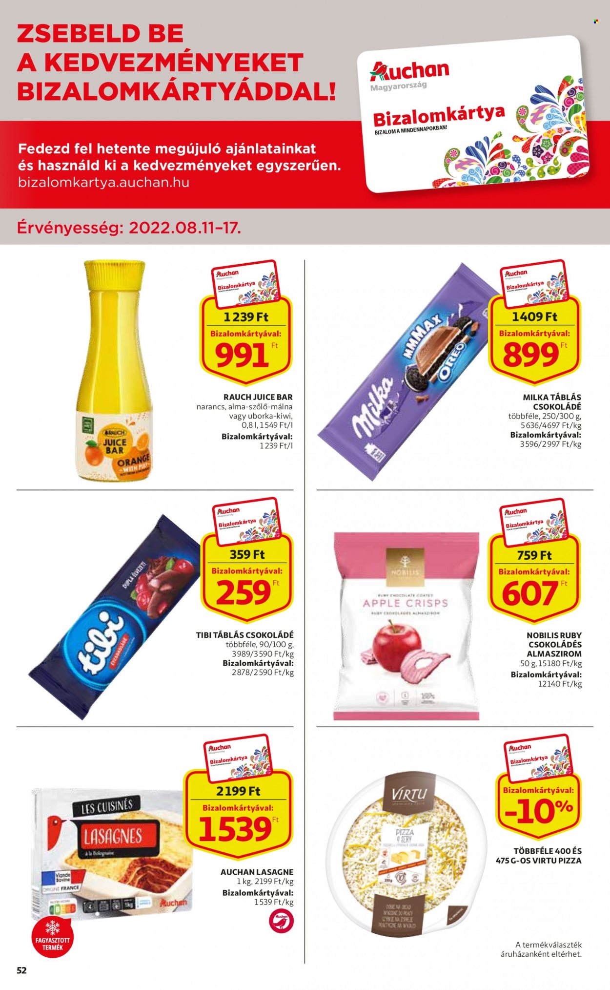 Auchan akciós újság érvényes:  - 2022.08.11 - 2022.08.17. 52. oldal
