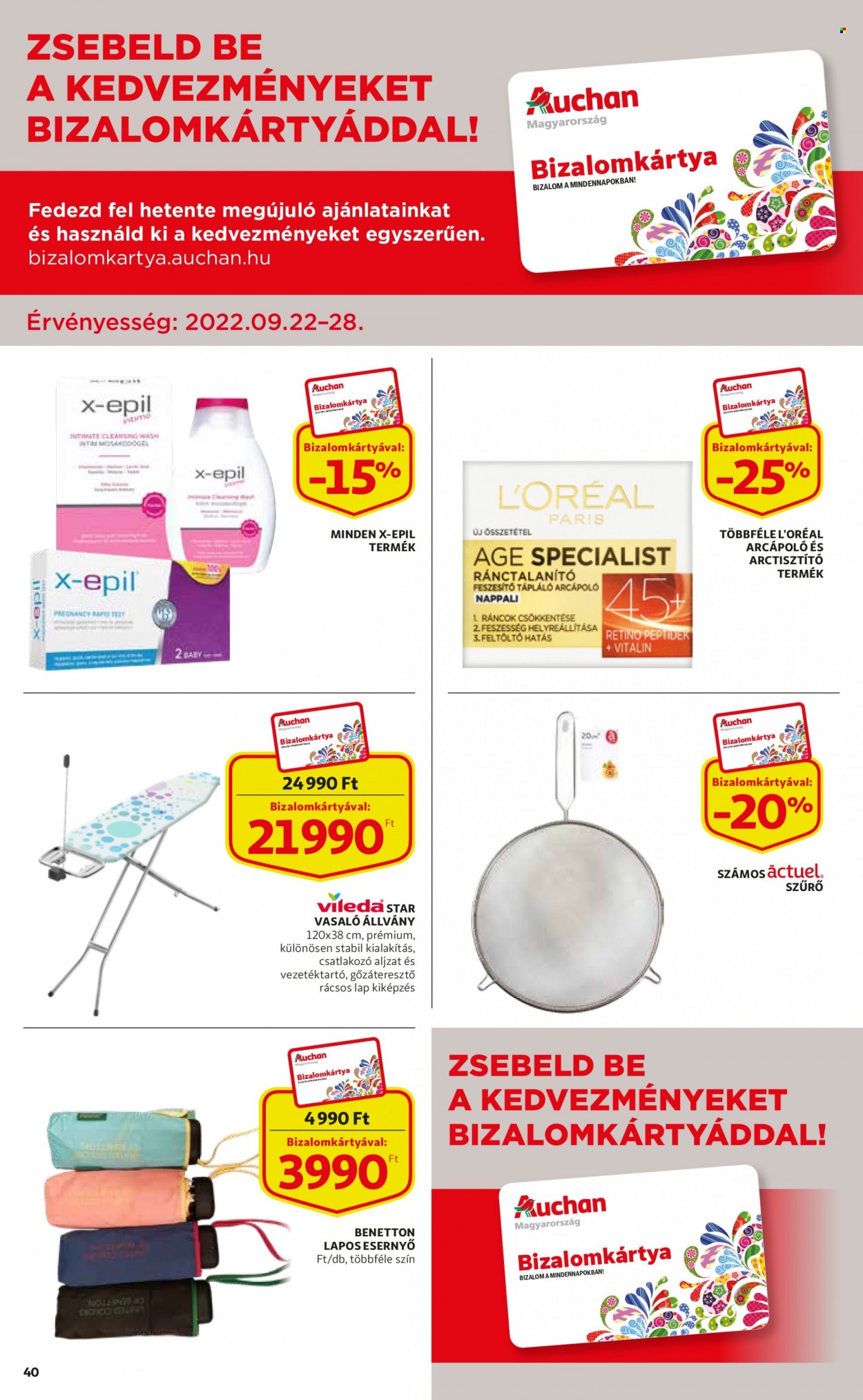 Auchan akciós újság érvényes:  - 2022.09.22 - 2022.09.28. 40. oldal